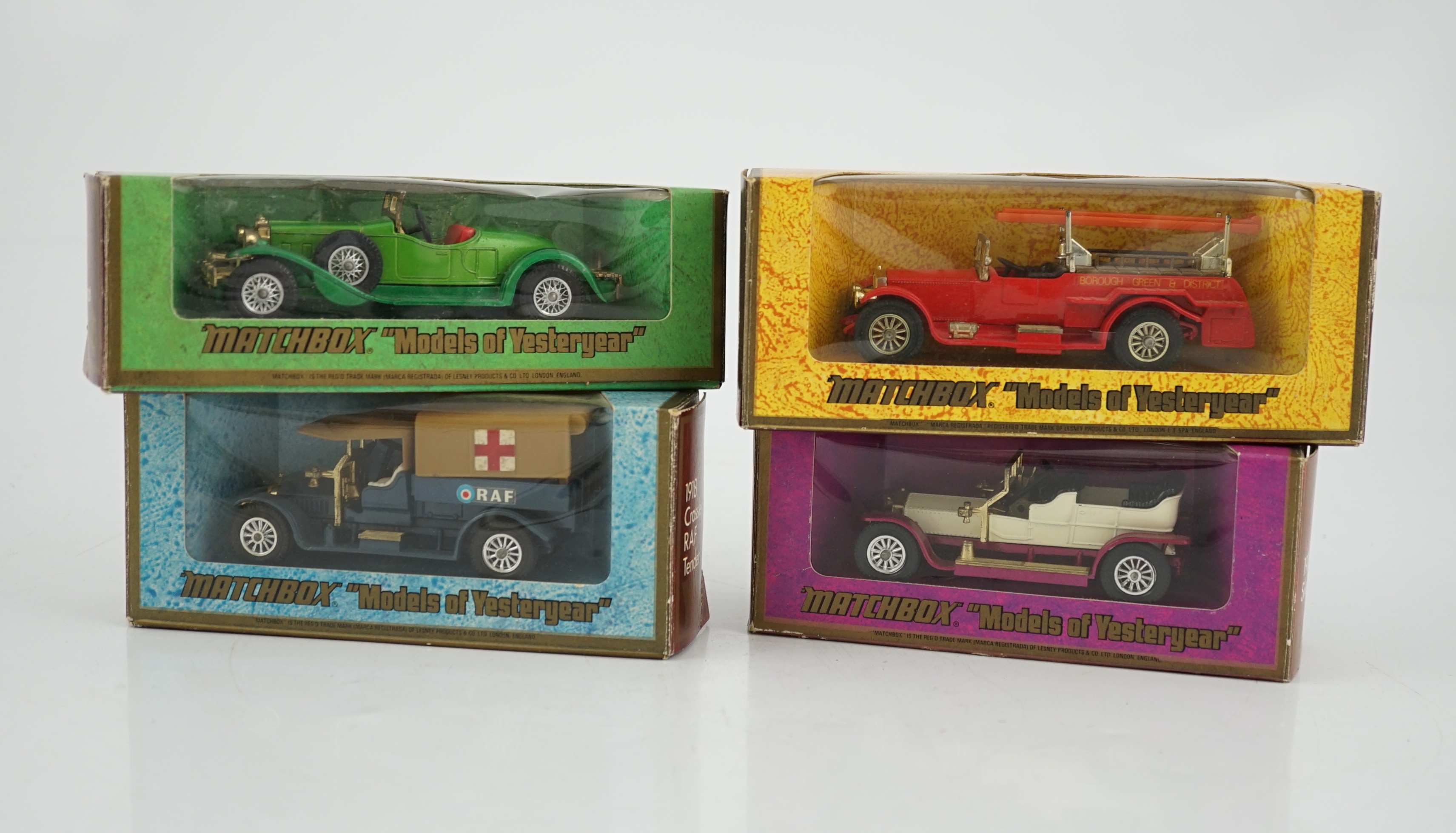 Seventy-nine Matchbox Models of Yesteryear in mainly woodgrain, cream and maroon era boxes, including cars and commercial vehicles